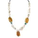 .925 Sterling Silver Navajo White Howlite Agate Native American Necklace 750238-8 .925 Sterling Silver Navajo White Howlite Agate Native American Necklace 750238-8