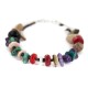 .925 Sterling Silver Navajo Certified Authentic Natural Turquoise Multicolor Stones Native American Bracelet 13178-1