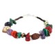 .925 Sterling Silver Navajo Certified Authentic Natural Turquoise Multicolor Stones Native American Bracelet 13178-2