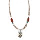 Bird Certified Authentic Navajo .925 Sterling Silver Inlay Natural Turquoise Mother of Pearl Red Jasper Black Onyx Native American Necklace 750238-10