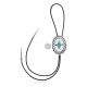 Sun .925 Sterling Silver Certified Authentic Handmade Navajo Native American Natural Turquoise Bolo Tie 34234