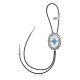Sun .925 Sterling Silver Certified Authentic Handmade Navajo Native American Natural Turquoise Bolo Tie 34234