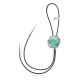 Feather .925 Sterling Silver Certified Authentic Handmade Navajo Native American Natural Turquoise Bolo Tie 34235