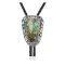 Mountain .925 Sterling Silver Handmade Navajo Native American Natural Turquoise Bolo Tie 34236