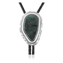 Handmade Navajo .925 Sterling Silver Native American Natural Turquoise Bolo Tie 34237