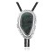 Handmade Certified Authentic Navajo .925 Sterling Silver Native American Natural Turquoise Bolo Tie 34237