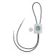 Handmade Certified Authentic Navajo .925 Sterling Silver Native American Natural Turquoise Bolo Tie 34238