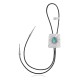 Handmade Certified Authentic Navajo .925 Sterling Silver Native American Natural Turquoise Bolo Tie 34238