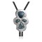 Wave .925 Sterling Silver Certified Authentic Handmade Navajo Native American Natural Turquoise Bolo Tie 34240