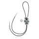Wave .925 Sterling Silver Certified Authentic Handmade Navajo Native American Natural Turquoise Bolo Tie 34240