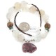 .925 Sterling Silver Certified Authentic Navajo Natural Turquoise Quartz Charoite Agate Native American Necklace 24514-13