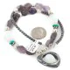 .925 Sterling Silver Heart Navajo Natural Turquoise Amethyst Opalite Hematite Native American Necklace 24514-12 .925 Sterling Silver Heart Navajo Natural Turquoise Amethyst Opalite Hematite Native American Necklace 24514-12