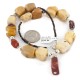 .925 Sterling Silver Certified Authentic Navajo Natural Red Jasper Agate Native American Necklace 24514-9