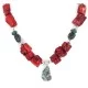 .925 Sterling Silver Navajo Natural Turquoise Coral Native American Necklace 24514-8 .925 Sterling Silver Navajo Natural Turquoise Coral Native American Necklace 24514-8