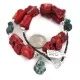 .925 Sterling Silver Navajo Natural Turquoise Coral Native American Necklace 24514-8 .925 Sterling Silver Navajo Natural Turquoise Coral Native American Necklace 24514-8