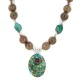 .925 Sterling Silver Navajo Natural Turquoise Agate Native American Necklace 24514-6 .925 Sterling Silver Navajo Natural Turquoise Agate Native American Necklace 24514-6