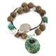 .925 Sterling Silver Navajo Natural Turquoise Agate Native American Necklace 24514-6 .925 Sterling Silver Navajo Natural Turquoise Agate Native American Necklace 24514-6