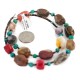 .925 Sterling Silver Certified Authentic Navajo Natural Turquoise Tigers Eye Agate Quartz Amethyst Native American Necklace 24511-4