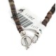 .925 Sterling Silver Certified Authentic Navajo Natural Turquoise Tigers Eye Agate Quartz Amethyst Native American Necklace 24511-4