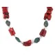 .925 Sterling Silver Navajo Turquoise Coral Native American Necklace 24511-9 .925 Sterling Silver Navajo Turquoise Coral Native American Necklace 24511-9