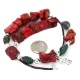 .925 Sterling Silver Navajo Turquoise Coral Native American Necklace 24511-9 .925 Sterling Silver Navajo Turquoise Coral Native American Necklace 24511-9