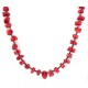 .925 Sterling Silver Certified Authentic Navajo Coral Native American Necklace 24513