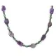 .925 Sterling Silver Navajo Natural Turquoise Amethyst Hematite Native American Necklace 24511-8 .925 Sterling Silver Navajo Natural Turquoise Amethyst Hematite Native American Necklace 24511-8