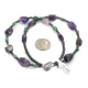 .925 Sterling Silver Navajo Natural Turquoise Amethyst Hematite Native American Necklace 24511-8 .925 Sterling Silver Navajo Natural Turquoise Amethyst Hematite Native American Necklace 24511-8