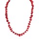.925 Sterling Silver Certified Authentic Navajo Coral Native American Necklace 24513