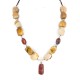 .925 Sterling Silver Certified Authentic Navajo Natural Red Jasper Agate Native American Necklace 24514-9