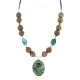 .925 Sterling Silver Navajo Natural Turquoise Agate Native American Necklace 24514-6 .925 Sterling Silver Navajo Natural Turquoise Agate Native American Necklace 24514-6