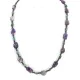 .925 Sterling Silver Navajo Natural Turquoise Amethyst Hematite Native American Necklace 24511-8 .925 Sterling Silver Navajo Natural Turquoise Amethyst Hematite Native American Necklace 24511-8