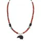 .925 Sterling Silver Navajo Natural Turquoise Red Jasper Black Onyx Jet Native American Necklace 24511-5 .925 Sterling Silver Navajo Natural Turquoise Red Jasper Black Onyx Jet Native American Necklace 24511-5