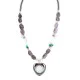 .925 Sterling Silver Heart Navajo Natural Turquoise Amethyst Opalite Hematite Native American Necklace 24514-12 .925 Sterling Silver Heart Navajo Natural Turquoise Amethyst Opalite Hematite Native American Necklace 24514-12