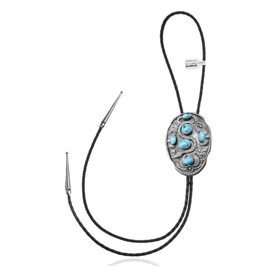 Snake .925 Sterling Silver Handmade Navajo Native American Natural Turquoise Bolo Tie 34241 Snake .925 Sterling Silver Handmade Navajo Native American Natural Turquoise Bolo Tie 34241