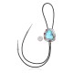 Feather .925 Sterling Silver Certified Authentic Handmade Navajo Native American Natural Turquoise Coral Bolo Tie 34246