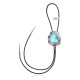 Feather .925 Sterling Silver Certified Authentic Handmade Navajo Native American Natural Turquoise Coral Bolo Tie 34246
