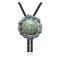 Sun .925 Sterling Silver Handmade Navajo Native American Natural Turquoise Bolo Tie 34247