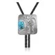 Handmade Navajo .925 Sterling Silver Native American Natural Turquoise Bolo Tie 34248 Handmade Navajo .925 Sterling Silver Native American Natural Turquoise Bolo Tie 34248