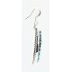 Certified Authentic Handmade Navajo .925 Sterling Silver Dangle Native American Earrings Natural Turquoise 18095-6