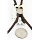 Handmade Certified Authentic Navajo .925 Sterling Silver Natural Turquoise Black Onyx Jasper Mother of Pearl Native American Bolo Tie  1206-1