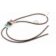 Handmade Certified Authentic Navajo .925 Sterling Silver Natural Turquoise Black Onyx Jasper Mother of Pearl Native American Bolo Tie  1206-1