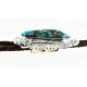Handmade Navajo .925 Sterling Silver Natural Turquoise Native American Bolo Tie 1206-2