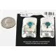 Handmade Navajo .925 Sterling Silver Natural Turquoise Stud Earrings 17139-3 Handmade Navajo .925 Sterling Silver Natural Turquoise Stud Earrings 17139-3