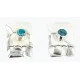 Handmade Navajo .925 Sterling Silver Natural Turquoise Stud Earrings 17139-3 Handmade Navajo .925 Sterling Silver Natural Turquoise Stud Earrings 17139-3