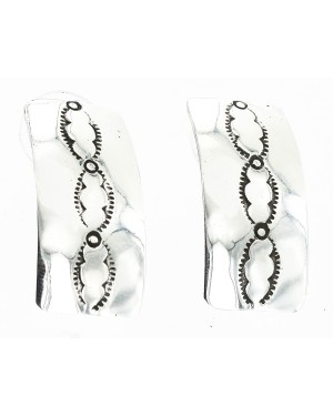 Handmade Certified Authentic Navajo .925 Sterling Silver Stud Native American Earrings 17136-1