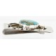 Handmade Certified Authentic Navajo Nickel and .925 Sterling Silver Natural Turquoise Native American Money Clip 10524-1 Handmade Certified Authentic Navajo Nickel and .925 Sterling Silver Natural Turquoise Native American Money Clip 10524-1