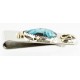 Handmade Certified Authentic Navajo Nickel and .925 Sterling Silver Natural Turquoise Native American Money Clip 10524-4 Handmade Certified Authentic Navajo Nickel and .925 Sterling Silver Natural Turquoise Native American Money Clip 10524-4