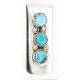 Handmade Certified Authentic Navajo Nickel and .925 Sterling Silver Natural Turquoise Native American Money Clip 10528-2