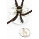 Handmade Nuggets Certified Authentic Navajo .925 Sterling Silver Natural Turquoise Native American Bolo Tie  1205